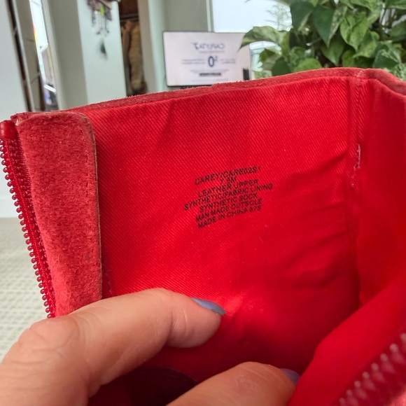 Steve Madden Red Suede Stiletto Ankle Boots - Picture 9 of 11